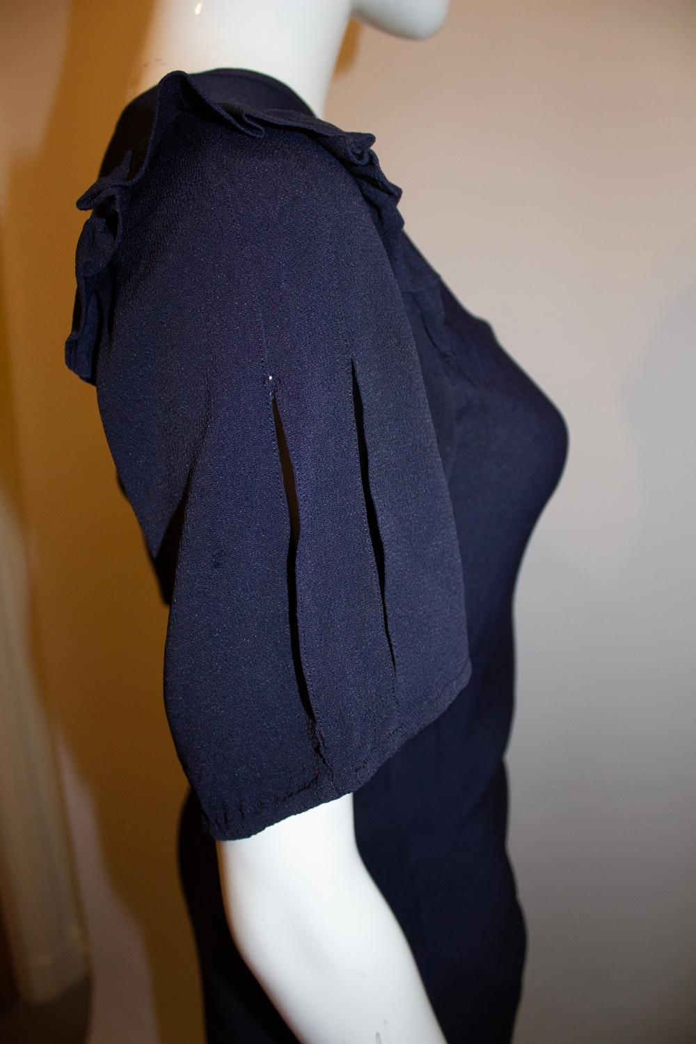 Vintage 1930s Chic Crepe Kleid im Angebot 2