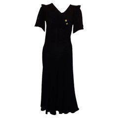 Vintage 1930s Chic Crepe Kleid