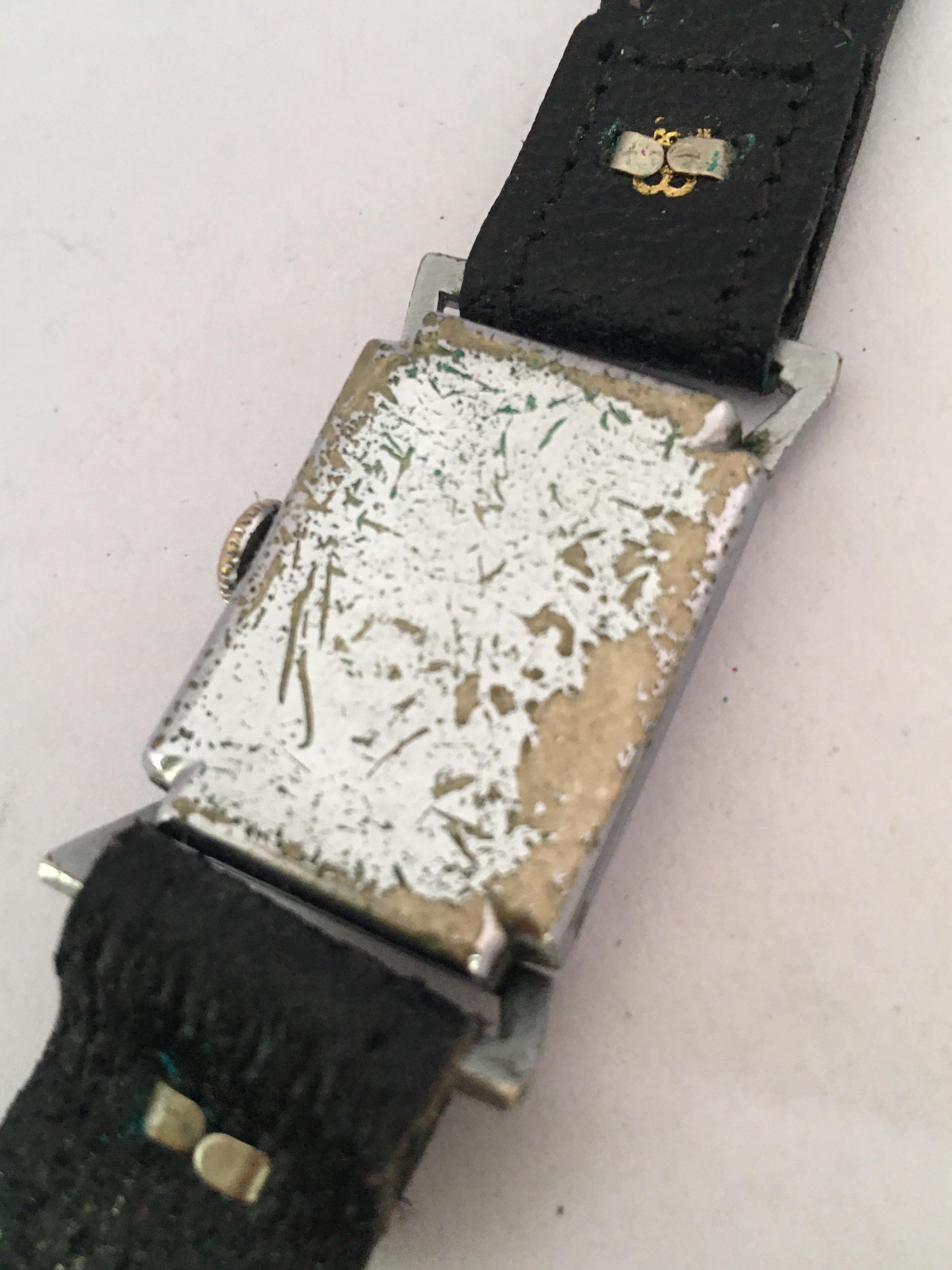 Vintage 1930s Chromium-Plated MEDA 'Roamer' Swiss Mechanical Watch 5