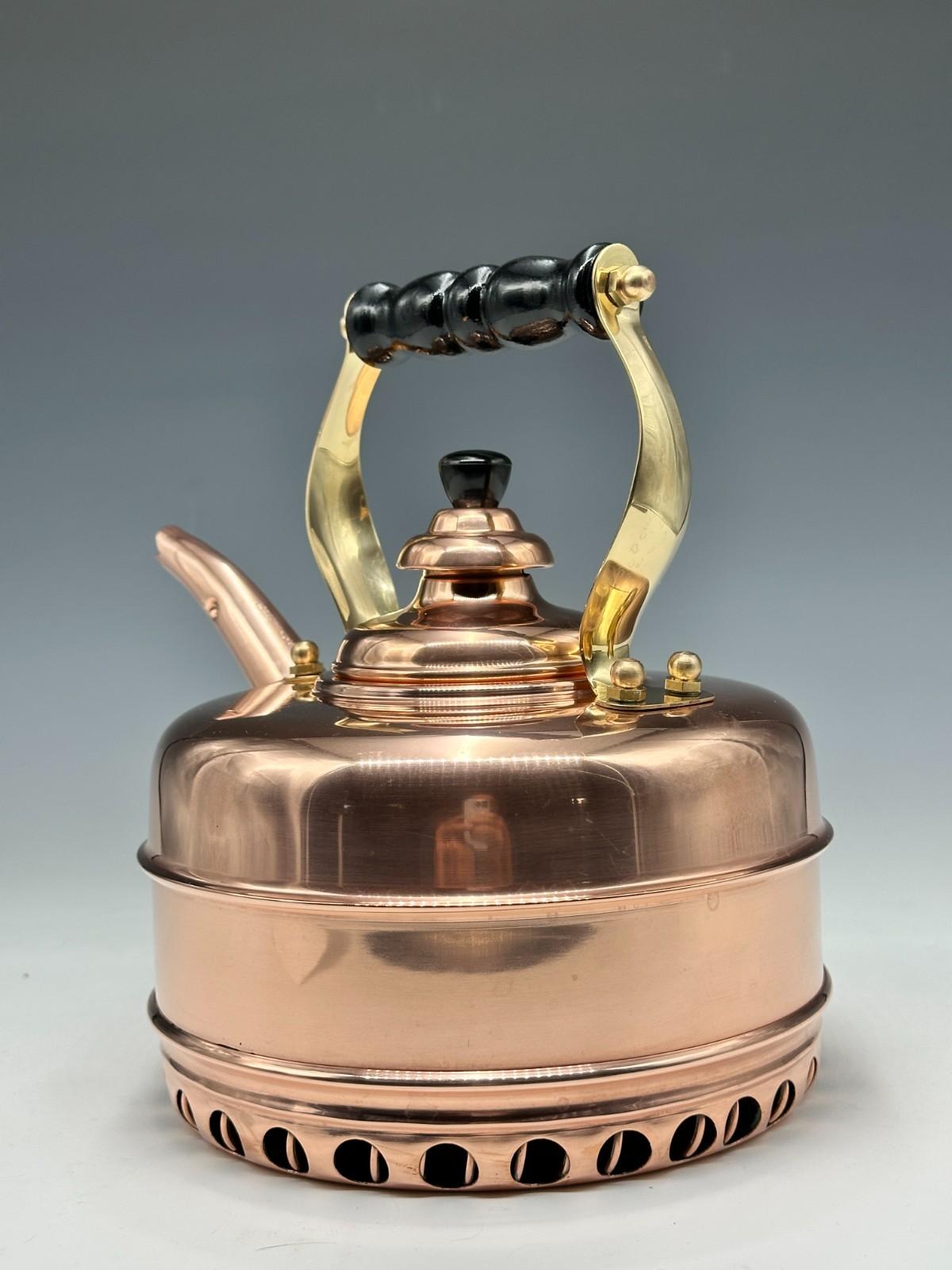 Anglais Vintage 1930s Copper Simplex Patent Kettle, England en vente