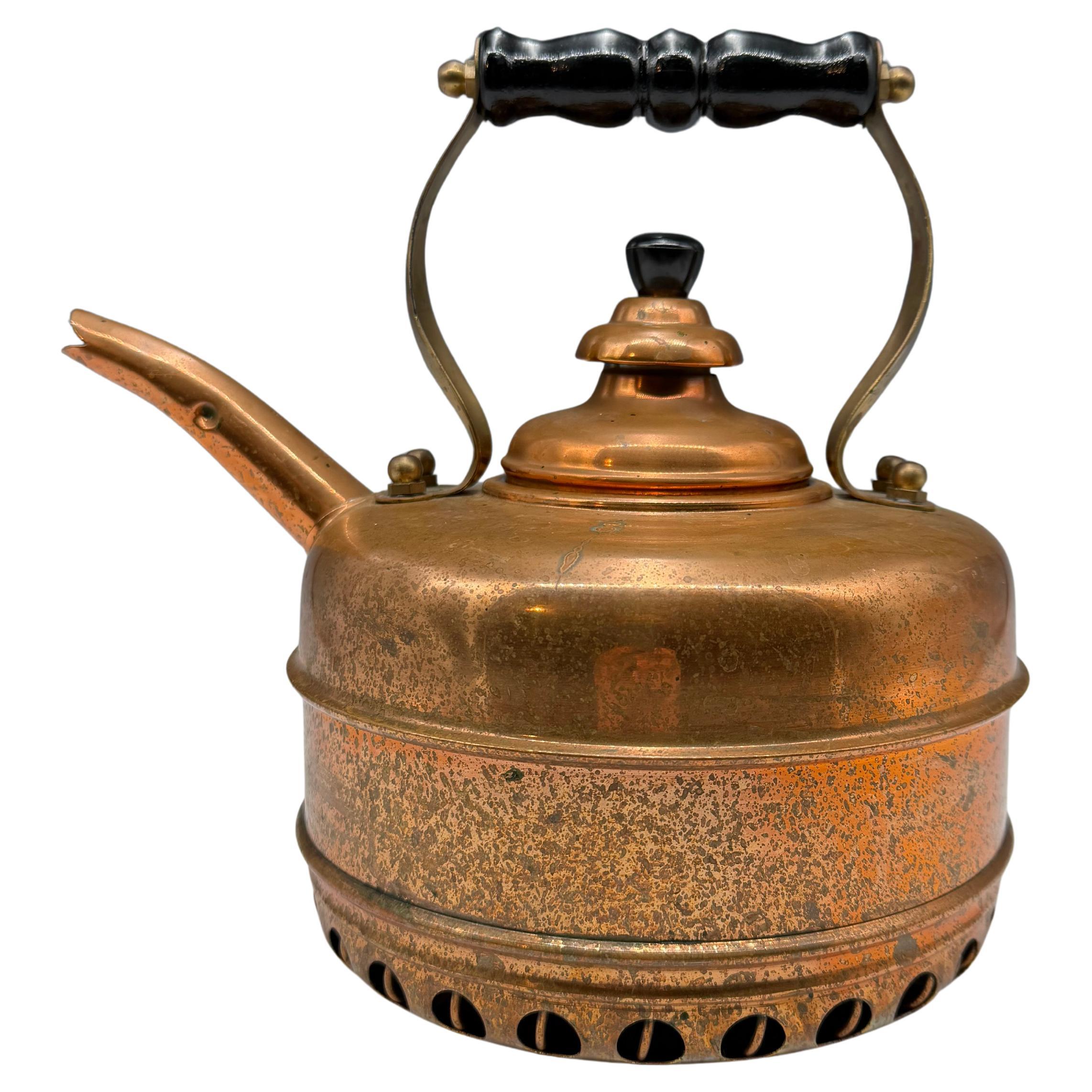 Vintage 1930s Copper Simplex Patent Kettle, England