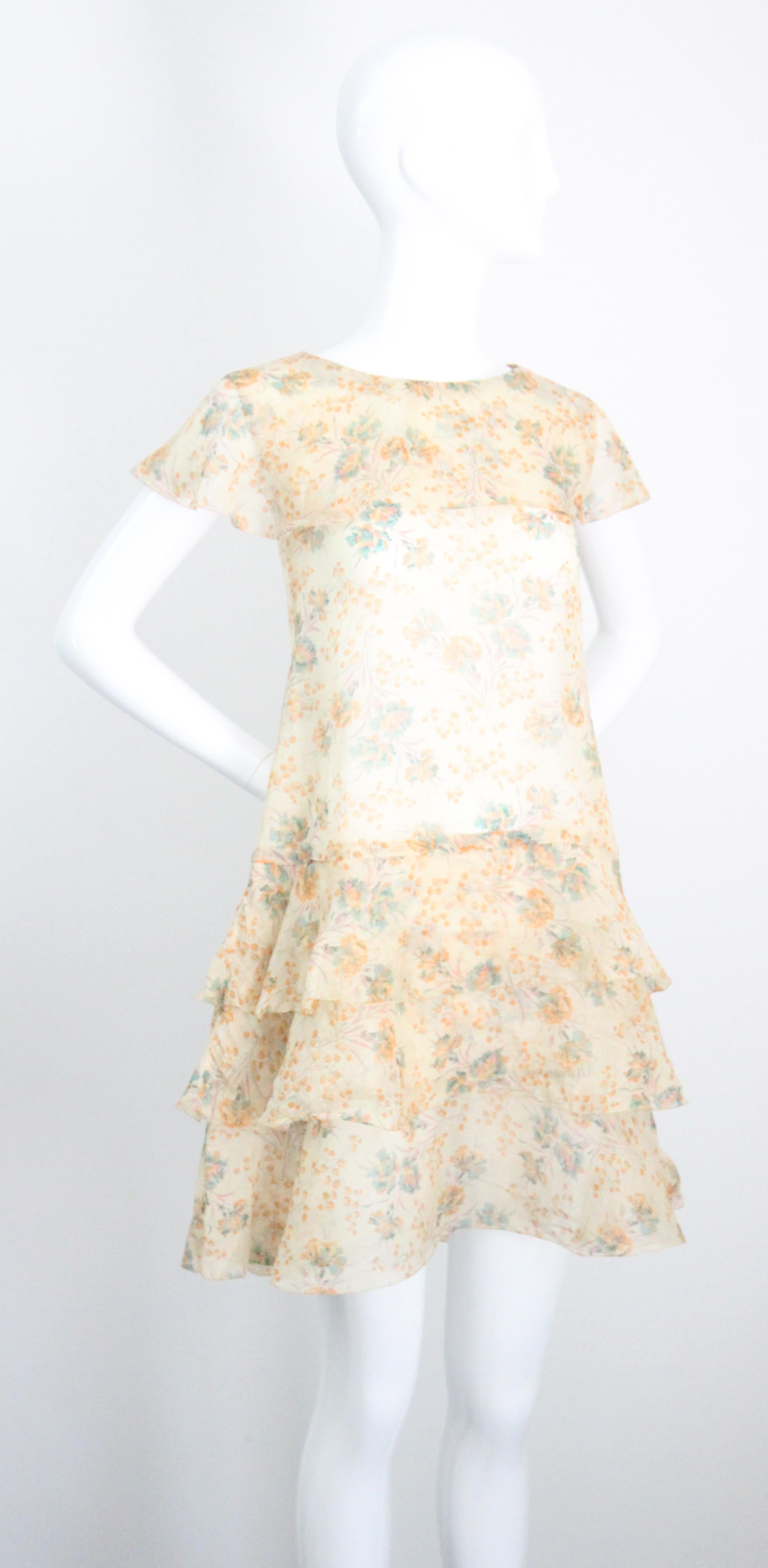 Vestido Floral de Algodón de 1930 Vestido de Día de 1930 UK 6-8 US 2-4 en Bueno estado para la venta en Cheltenham, GB