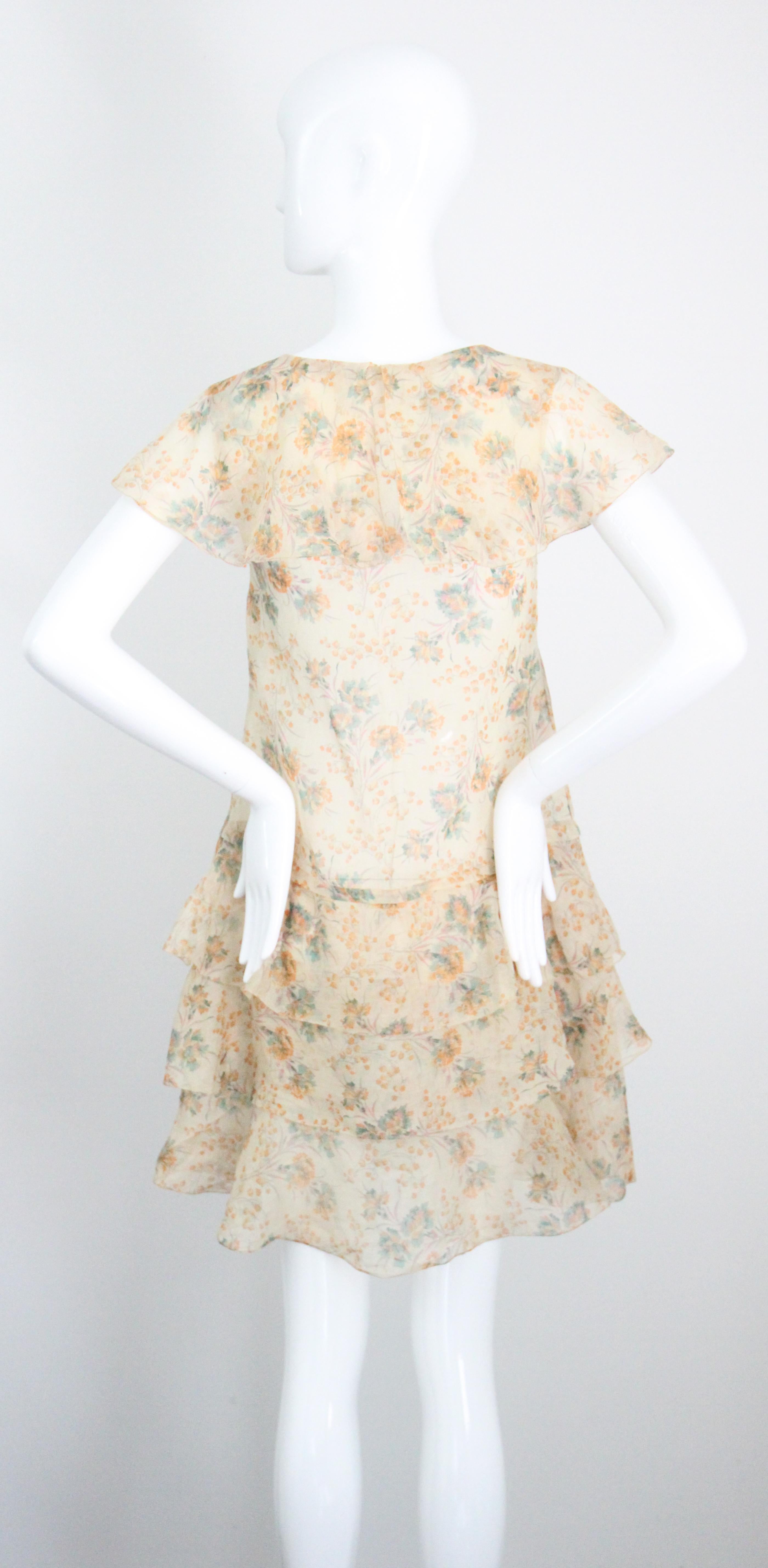 Vestido Floral de Algodón de 1930 Vestido de Día de 1930 UK 6-8 US 2-4 en venta 4