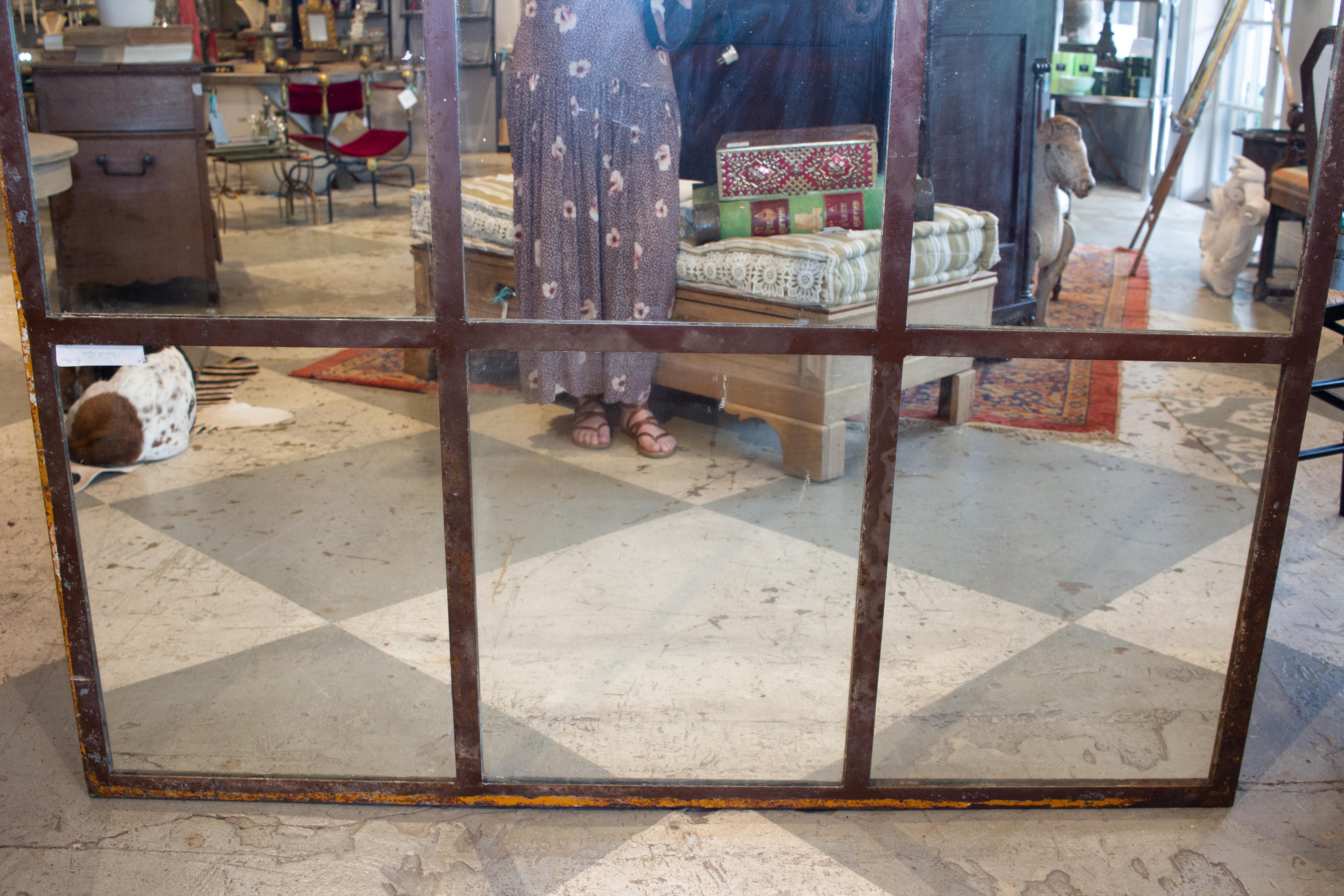 Mid-20th Century Vintage 1930s French Industrial Mirrors Made from Converted Windows