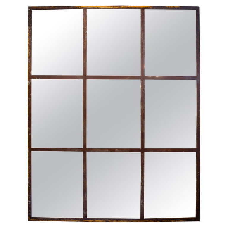 Vintage 1930s French Industrial Mirrors Made from Converted Windows at 1stDibs