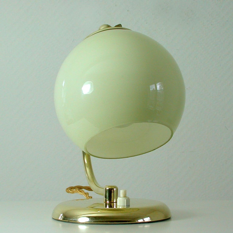 Vintage 1930s German Bauhaus Art Deco Brass and Opal Table ...