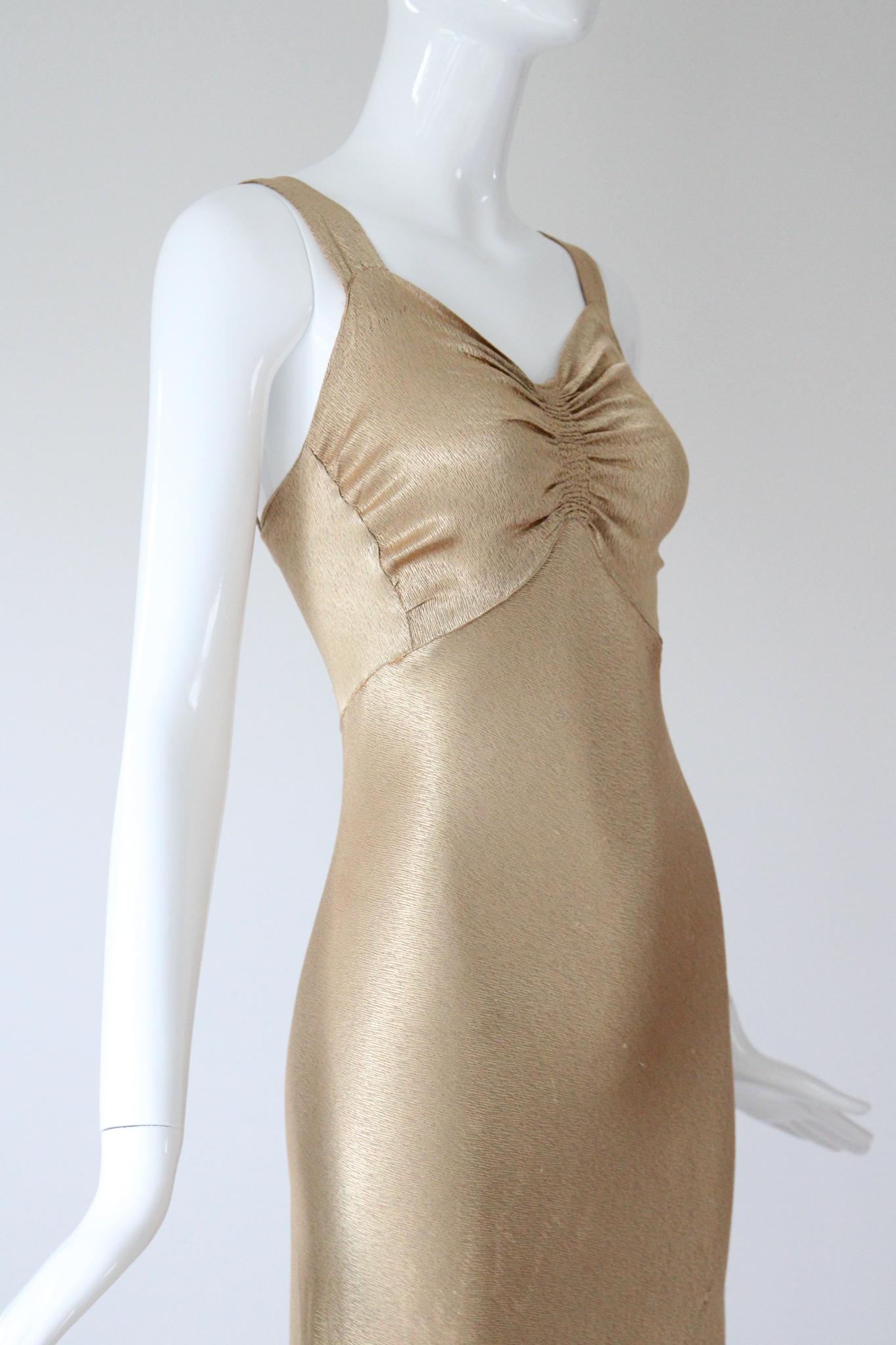 Vintage 1930's Gold Satin Abendkleid und Jacke Set 1930's Gown UK 6-8 US 2-4 im Angebot 2