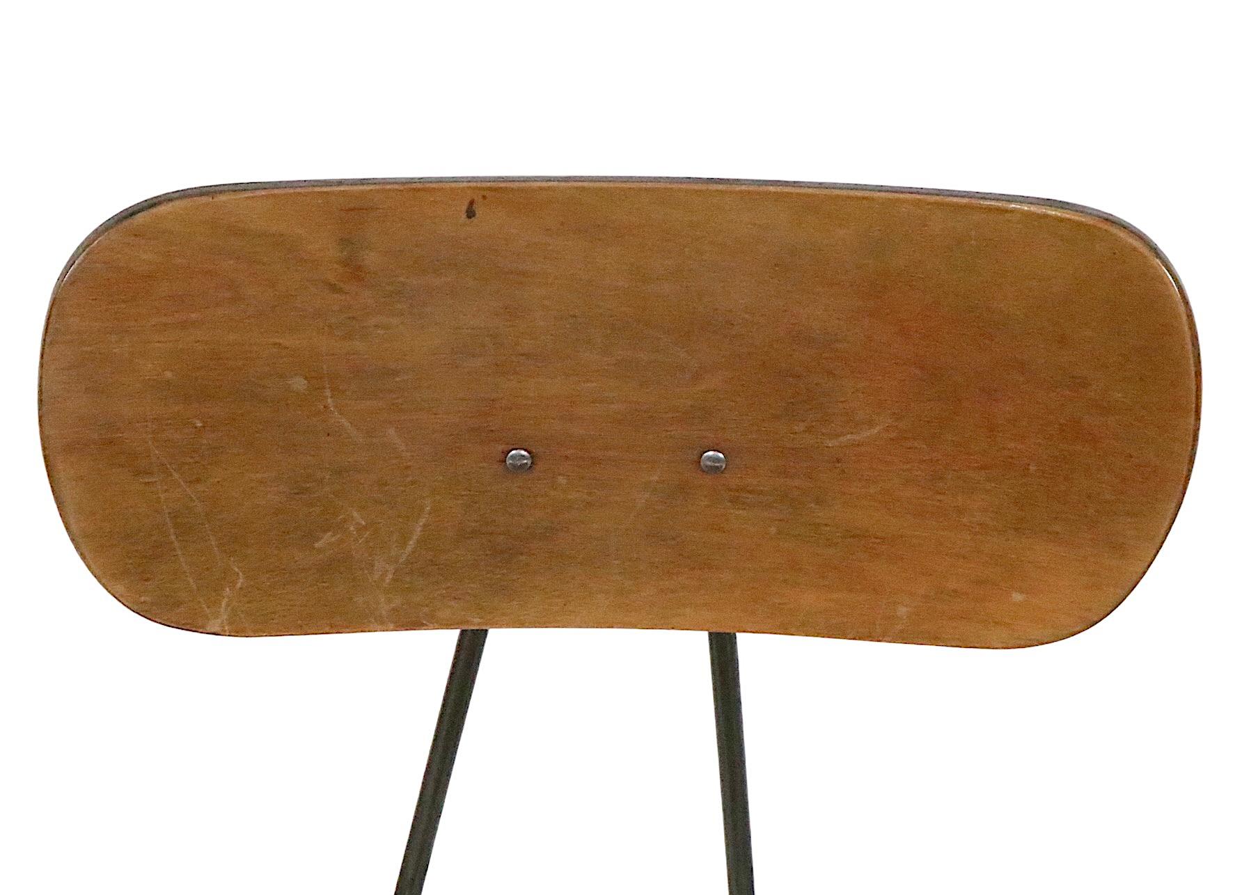 Tabouret industriel Rask Work d'époque des années 1930 par Toledo Furniture Company 8