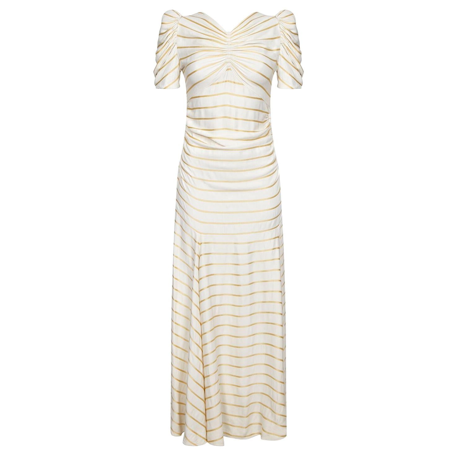 ivory silk gown