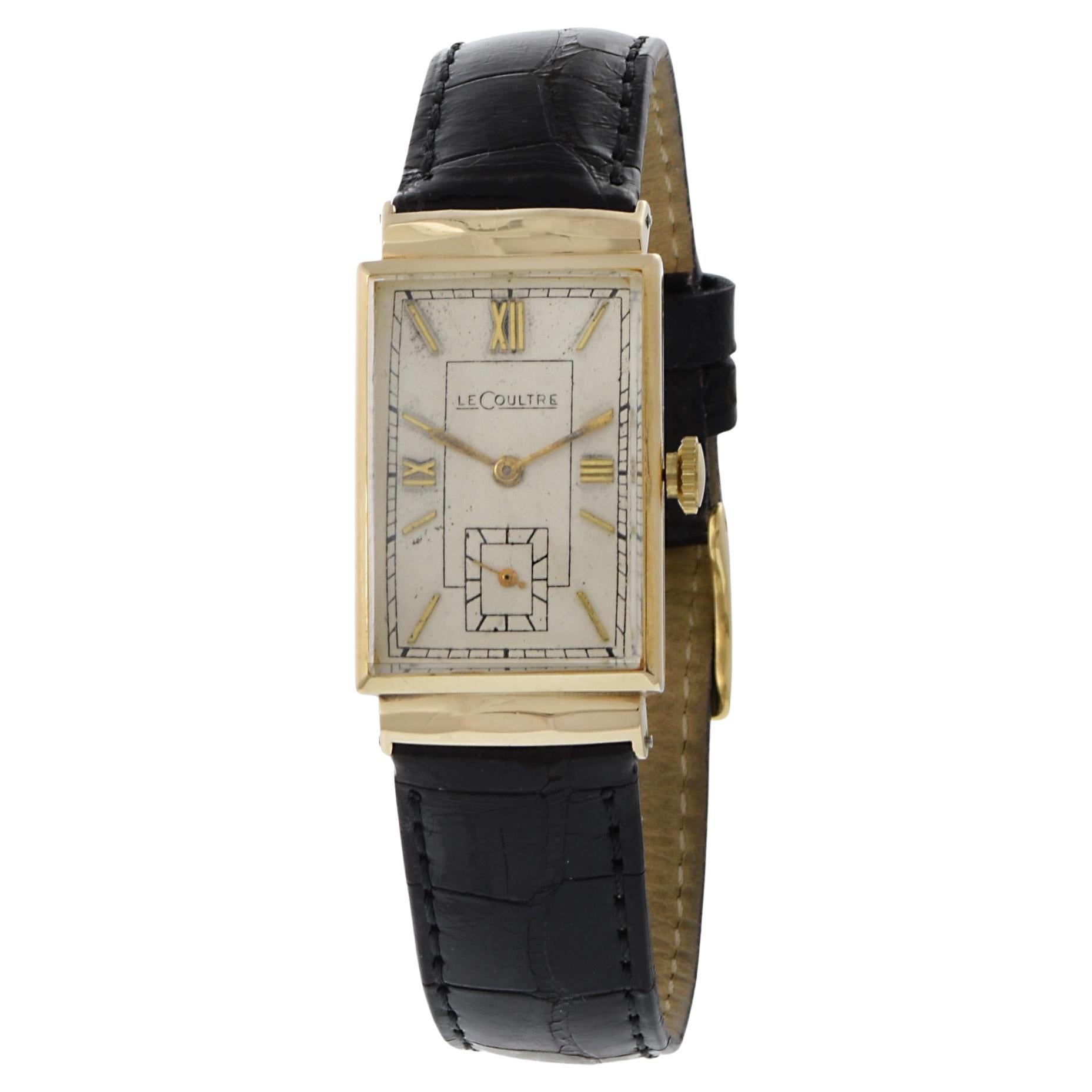 Vintage 1930s LeCoultre 14K Yellow Gold Dress Watch – Manual Wind