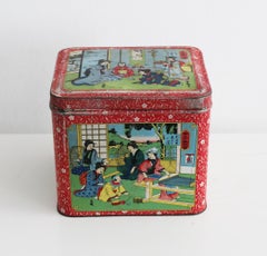 Vintage 1930's Metal Coffee Box