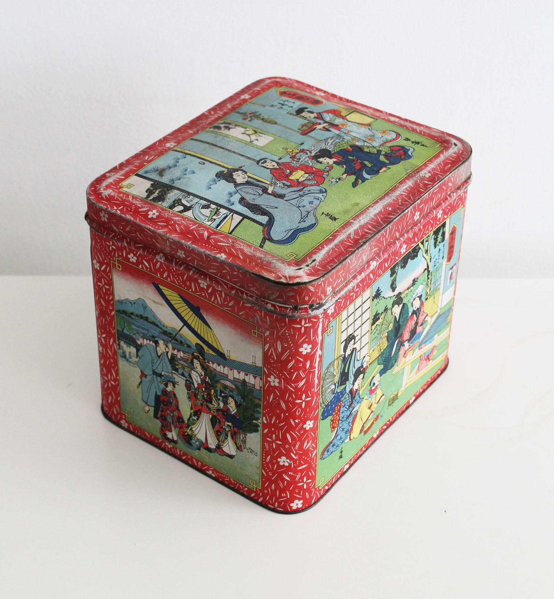 Allemand Boîte à café vintage en métal des années 1930 en vente
