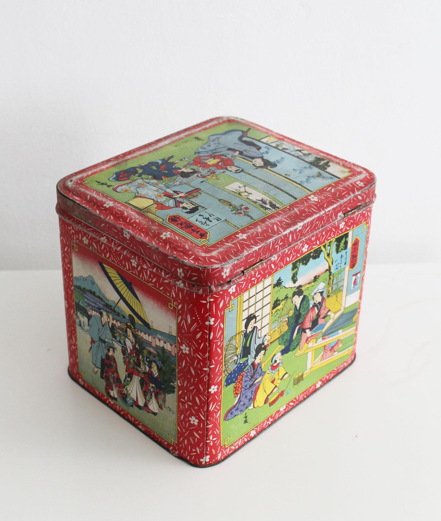 Métal Boîte à café vintage en métal des années 1930 en vente