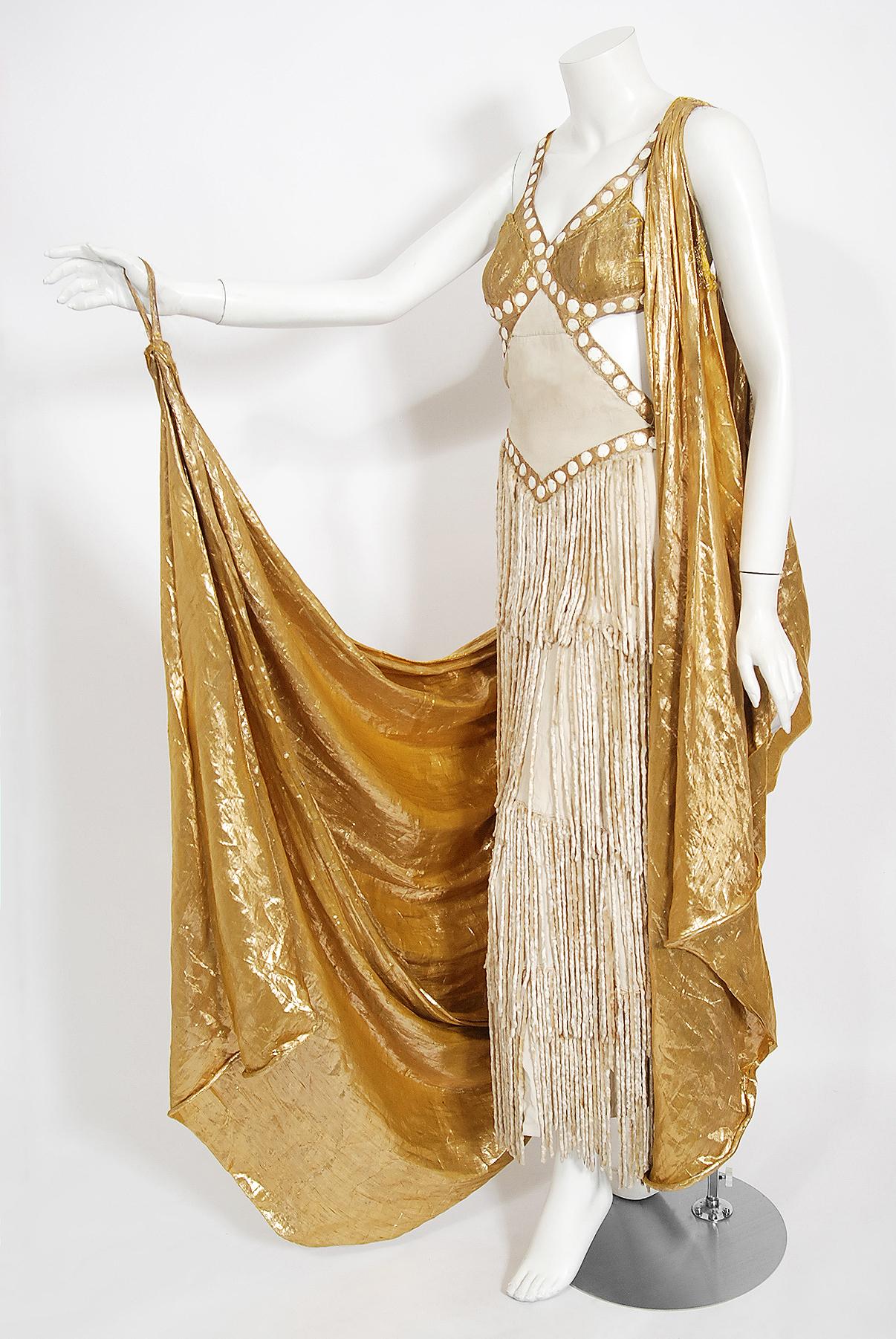 metallic gold gown