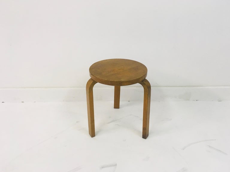 Vintage 1930s Model 60 stool by Alvar Aalto for Finmar at 1stDibs