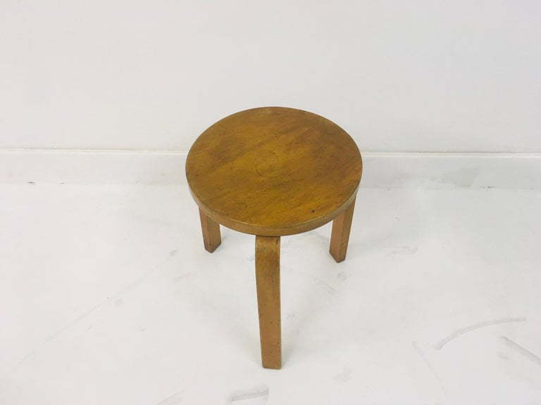 Vintage 1930s Model 60 stool by Alvar Aalto for Finmar at 1stDibs