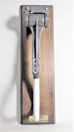 Vintage 1930s Old New York City Mounted "Straphanger" Subway Car Handle