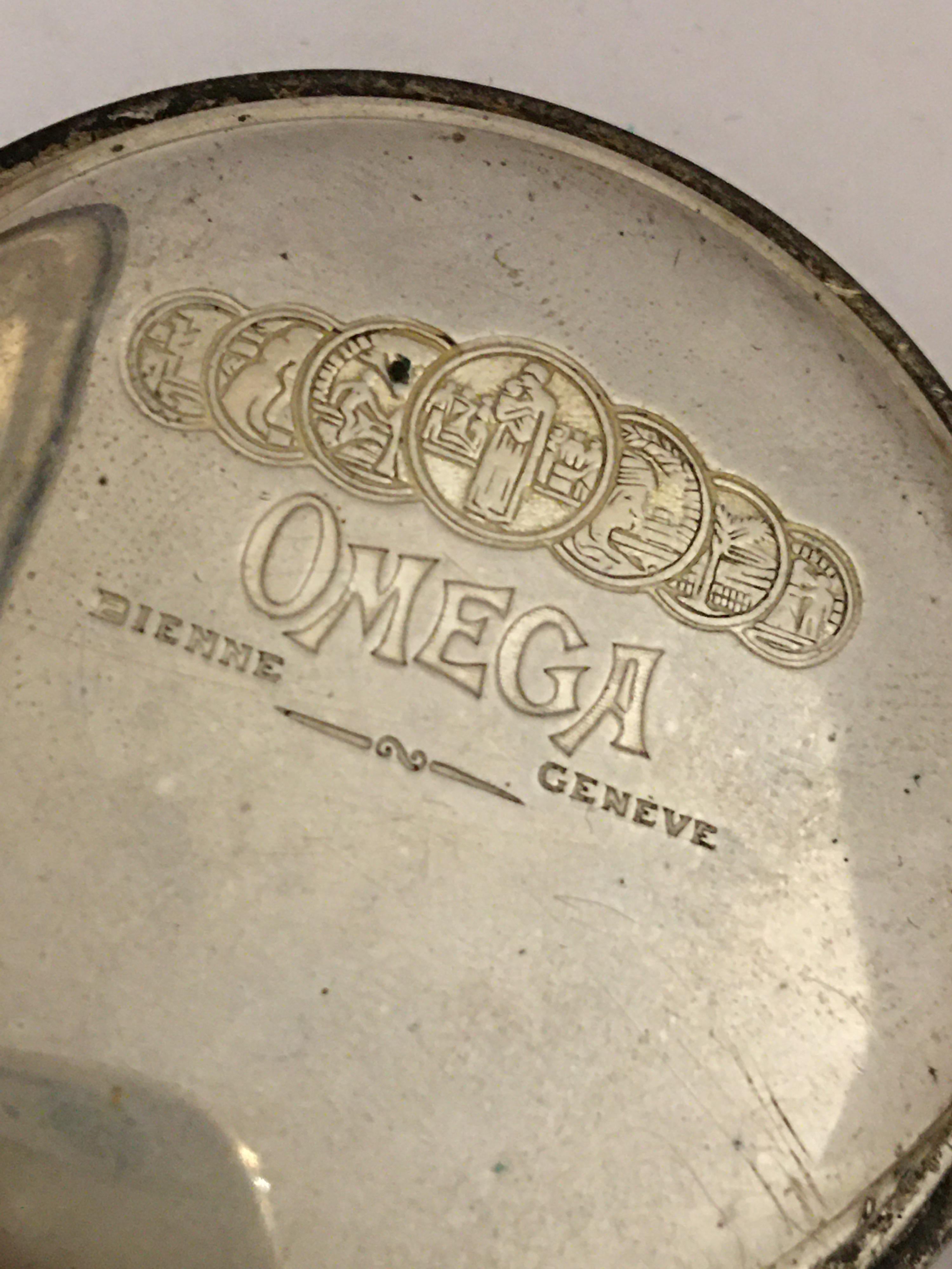 Vintage 1930s Omega Silver Pocket Watch 3