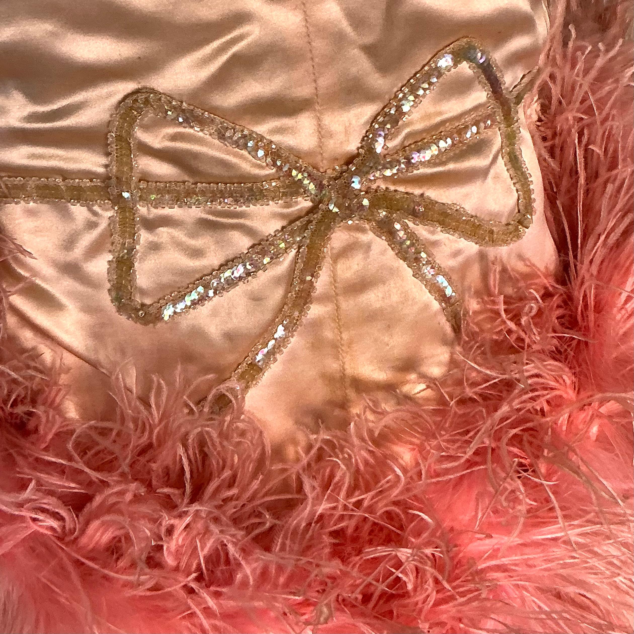 Vintage 1930s Original Maribou Satin Costume For Sale 1