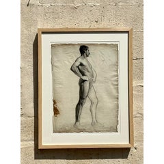 Vintage 1930s Original Pencil Sketch of Man