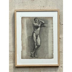 Vintage 1930s Original Pencil Sketch of Man