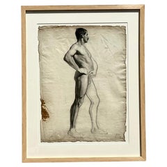 Vintage 1930s Original Pencil Sketch of Man