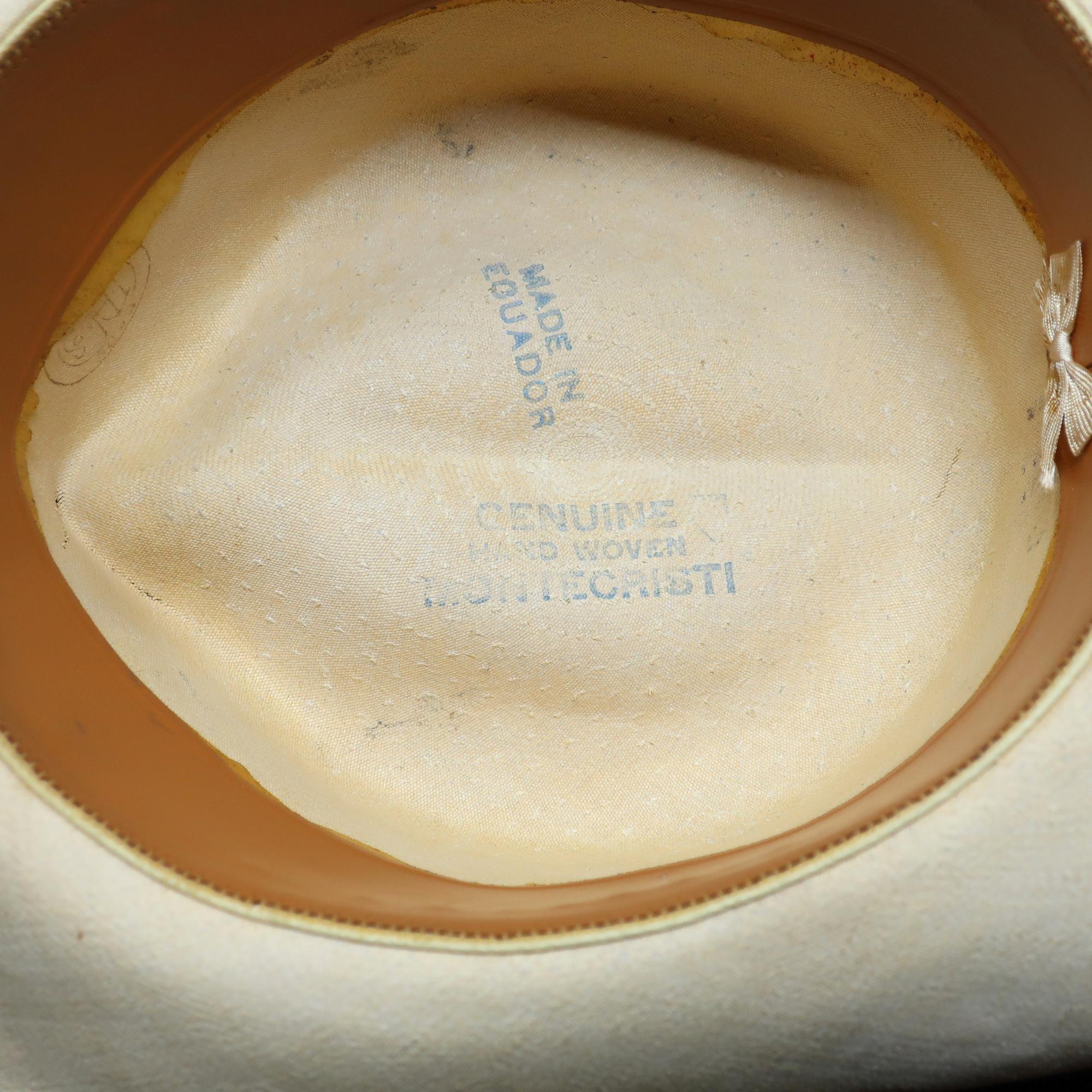 Vintage 1930s Panama Hat by John Cavanagh, Ltd. in Original Box 4