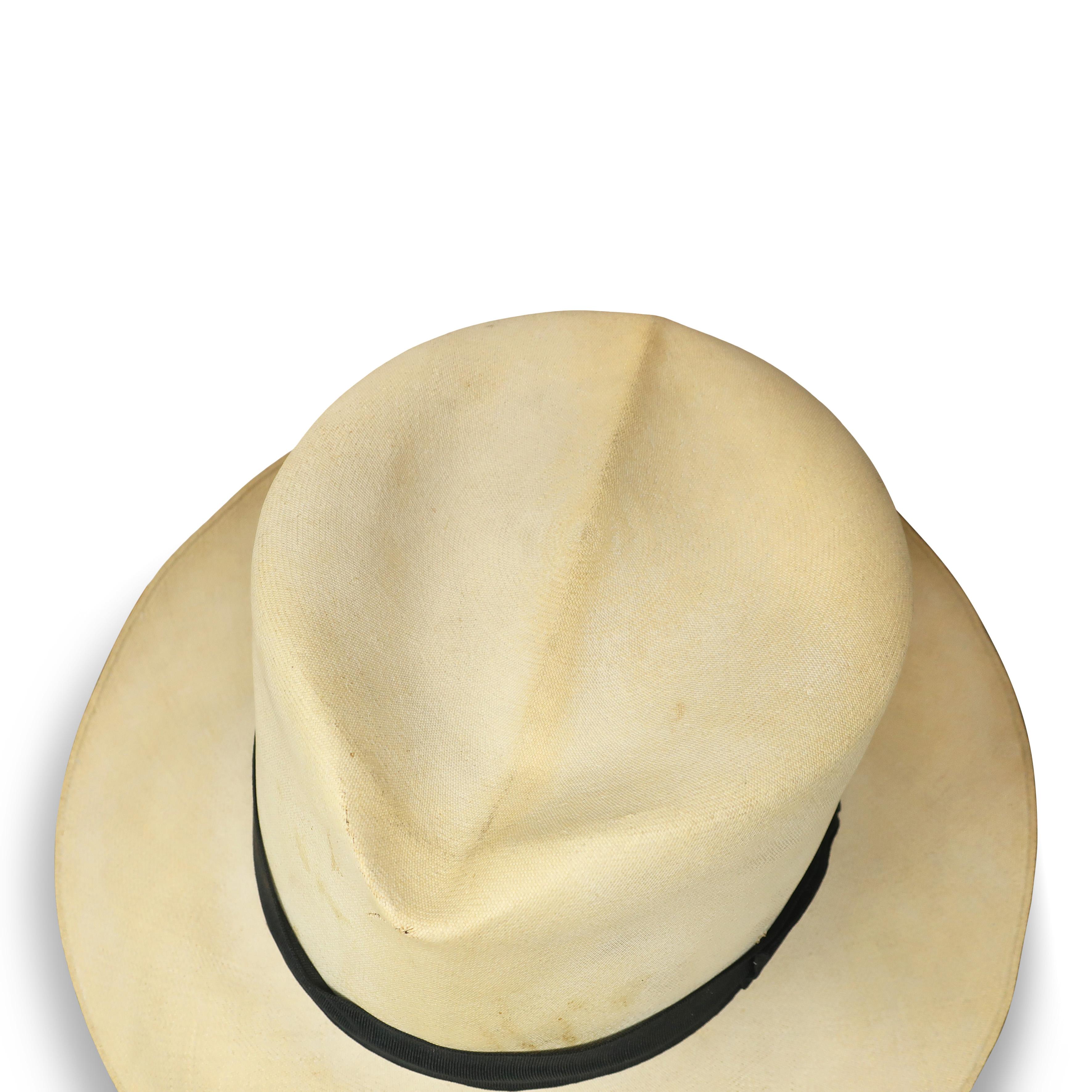 Fabric Vintage 1930s Panama Hat by John Cavanagh, Ltd. in Original Box