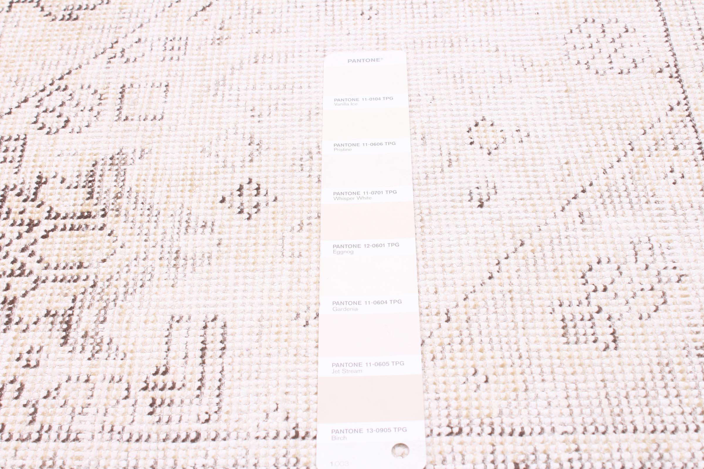 Handgeknüpft Vintage Pastell Wolle Persisch Tabriz Teppich, 6' x 9' im Angebot 3