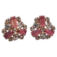 Vintage 1930's Phyllis Earrings With Faux Gemstones