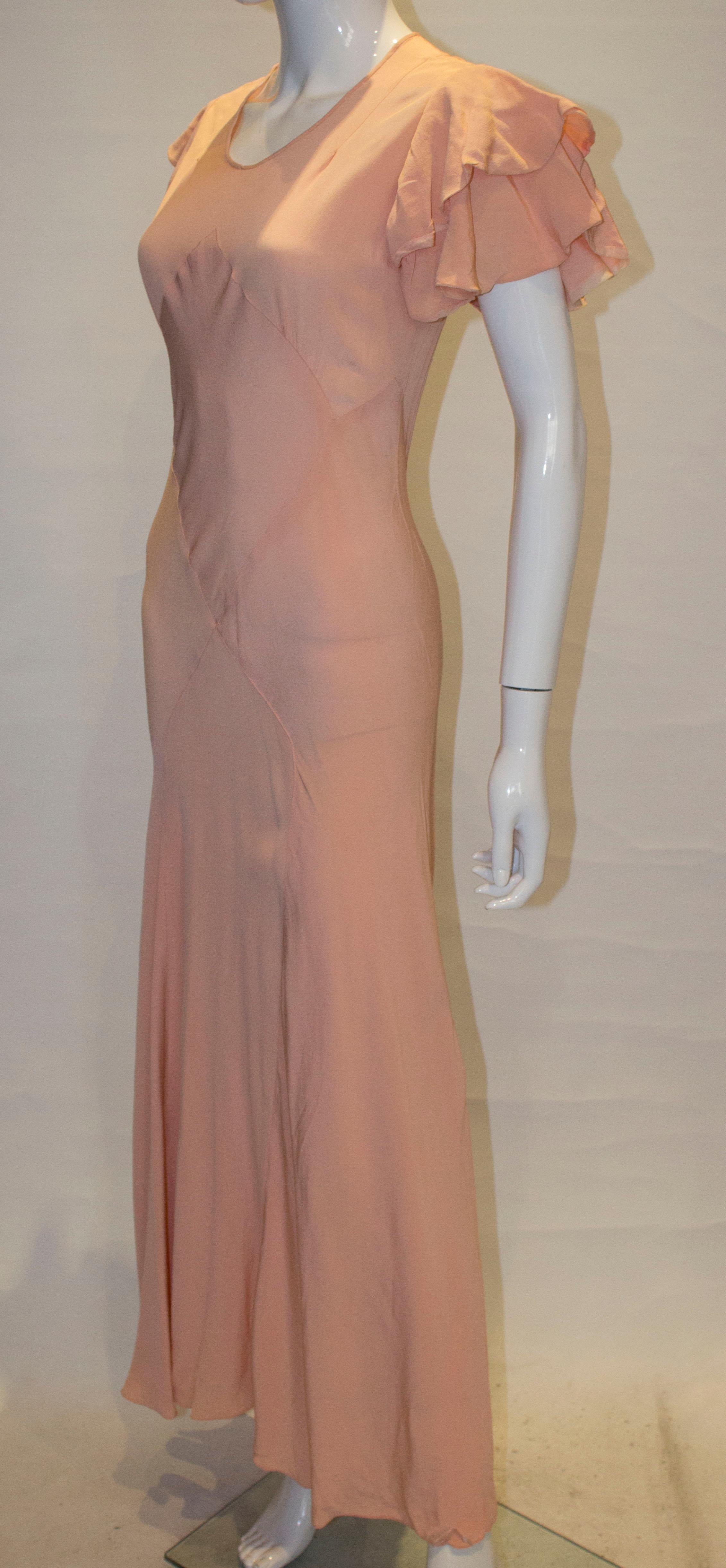 Vintage 1930s Pink Gown In Good Condition In London, GB
