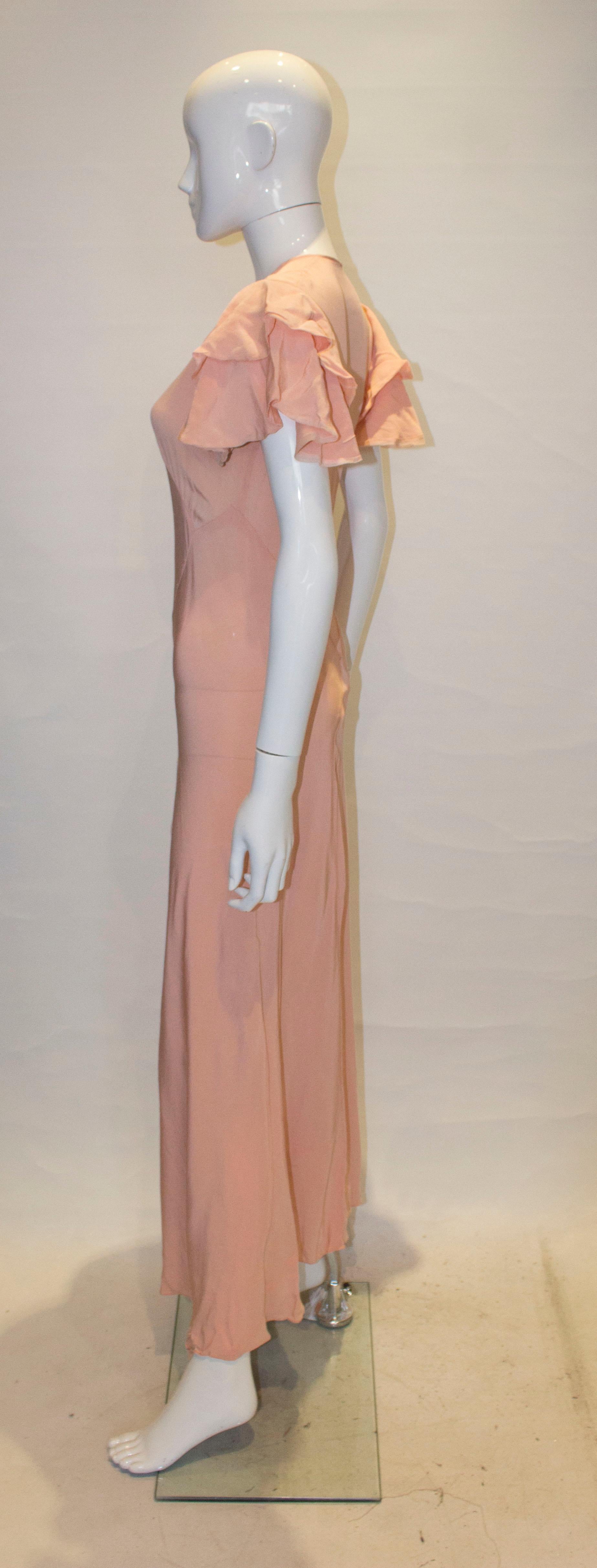Women's Vintage 1930s Pink Gown