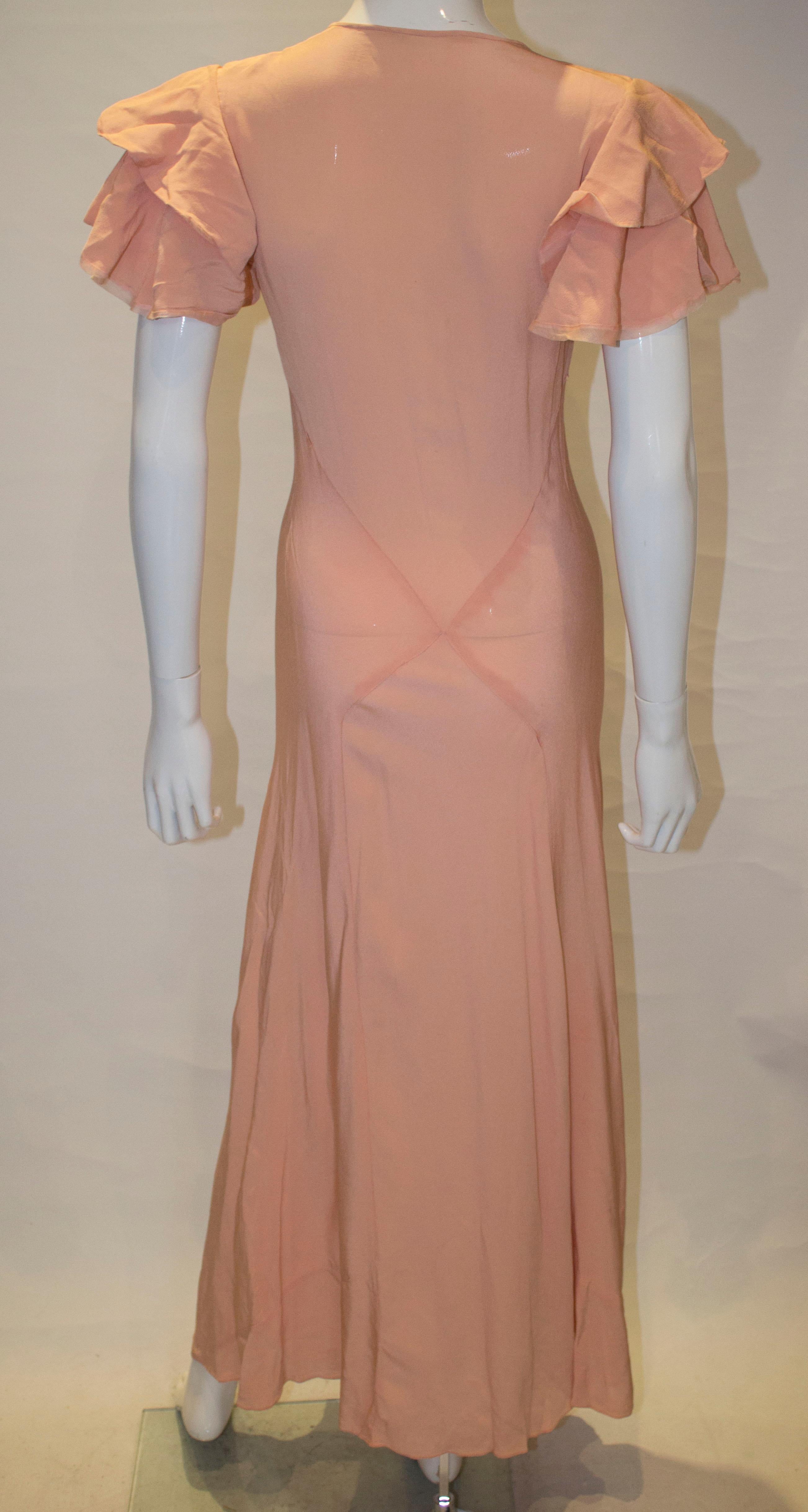 Vintage 1930s Pink Gown 2