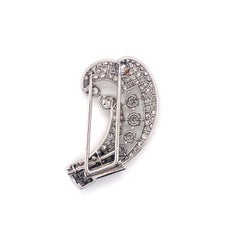 Vintage 1930’s Platinum Diamond Cornucopia Brooch 3.00ct