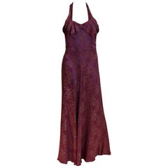  Vintage 1930s Purple Lame Gown by Elvena