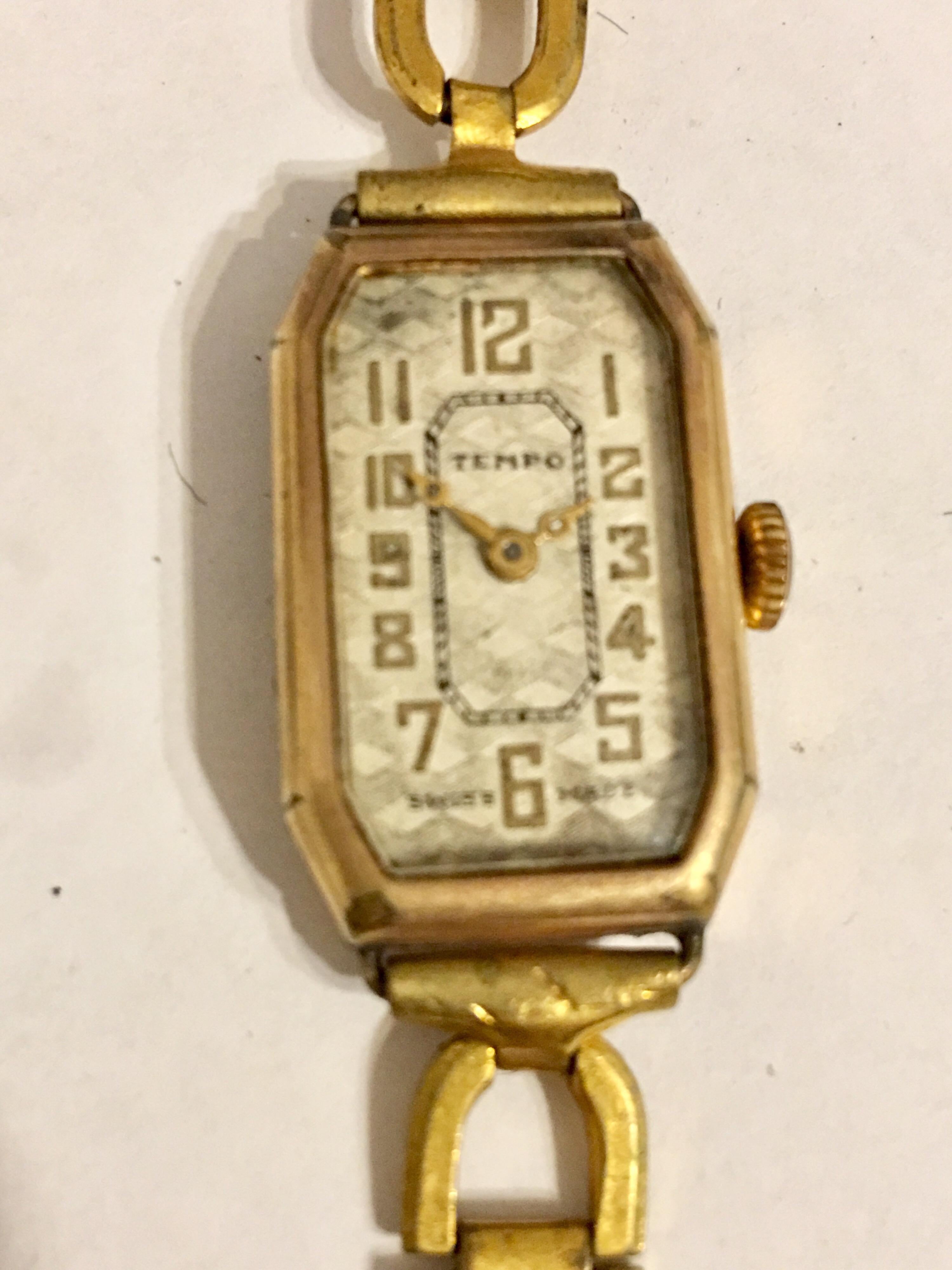 Vintage 1930s Rolled Gold Ladies Manual Wristwatch 9