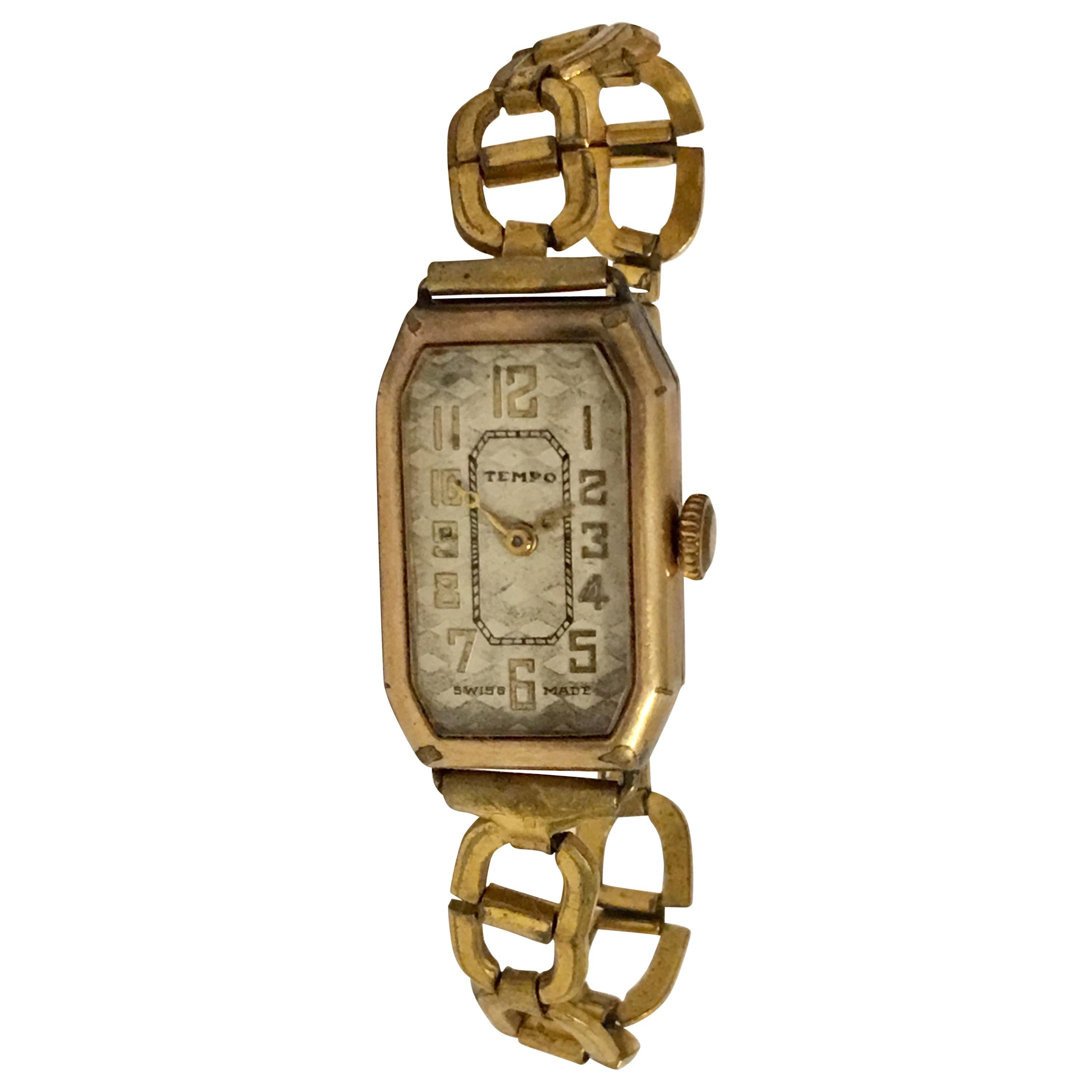 Vintage 1930s Rolled Gold Ladies Manual Wristwatch
