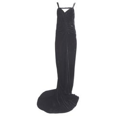 Vintage 1930s Rudolph Hertzog Berlin C museum worthy silk velvet draped dress