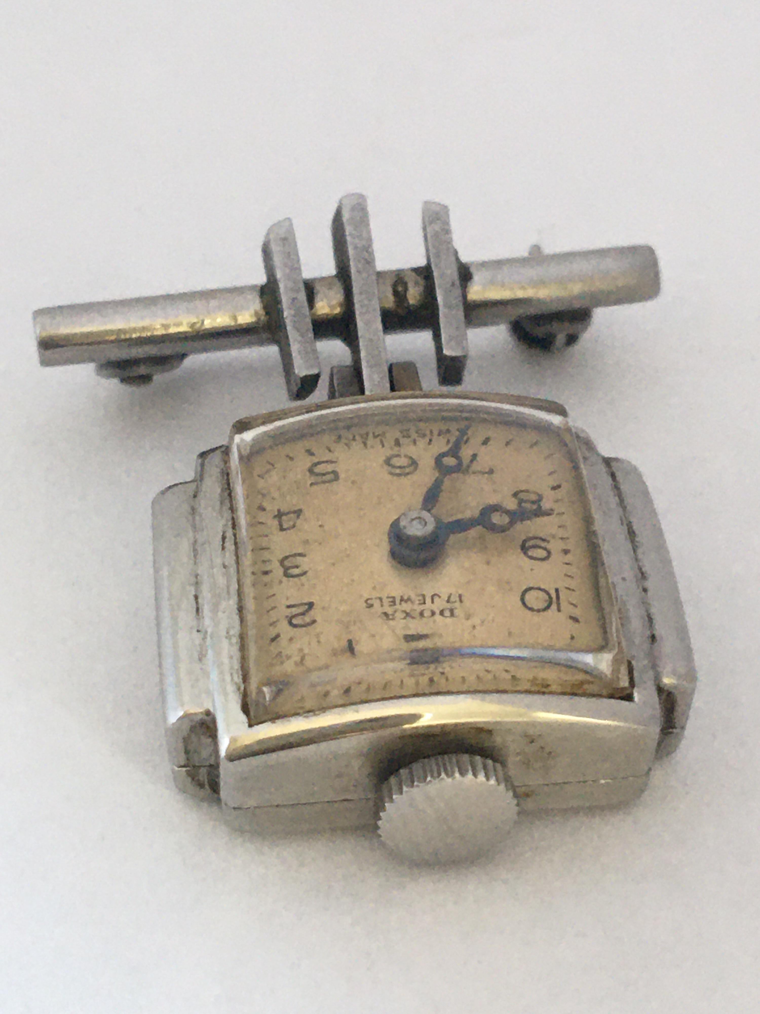Vintage 1930s Silver Plated Mechanical Pendant or Nurse’s Watch For Sale 4