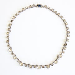 Collar vintage de plata con brillantes de los años 30 Hallmark 935