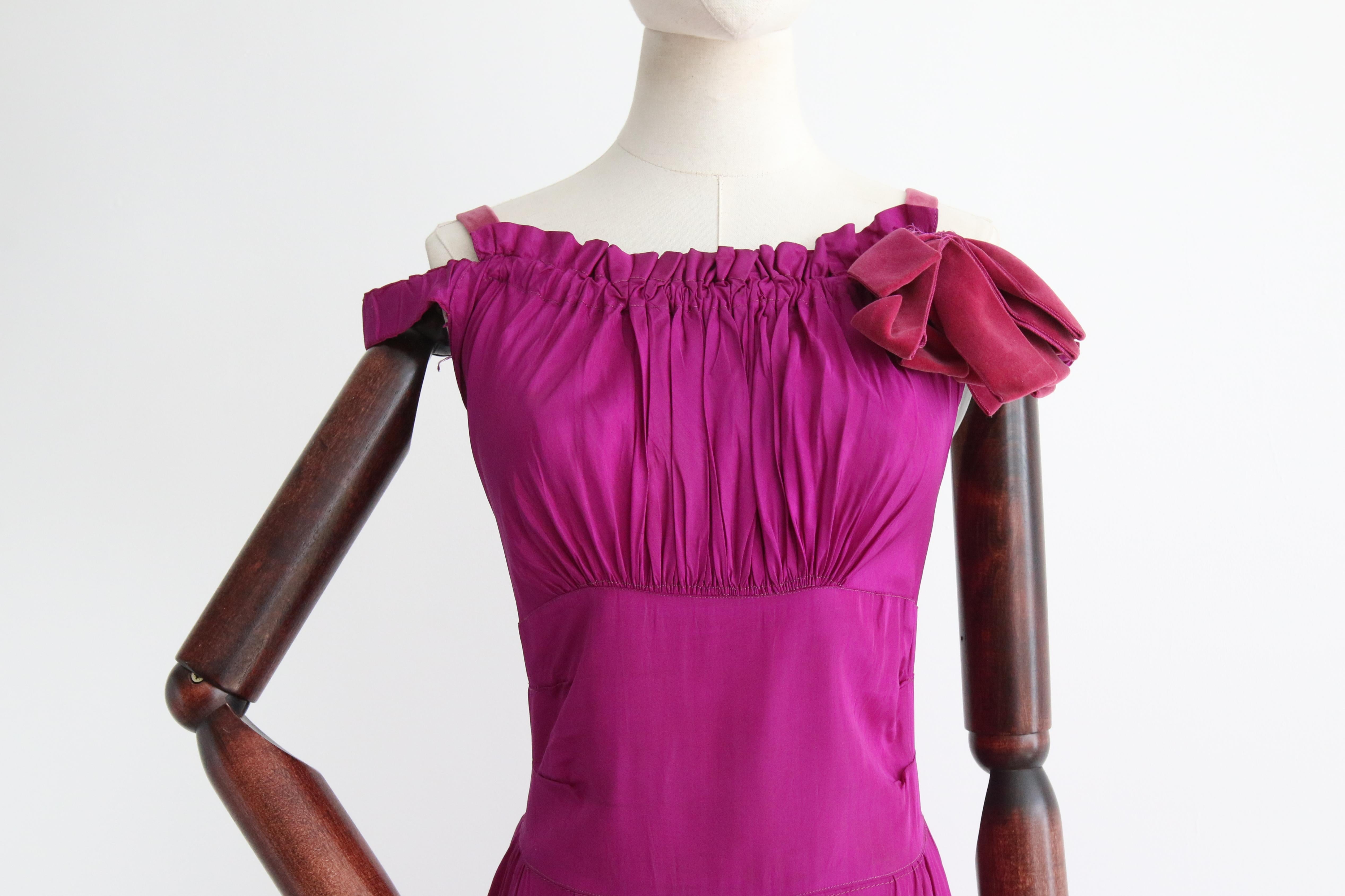 Vintage 1930's Ultra Violet Dress & Bolero UK 12 US 8 2