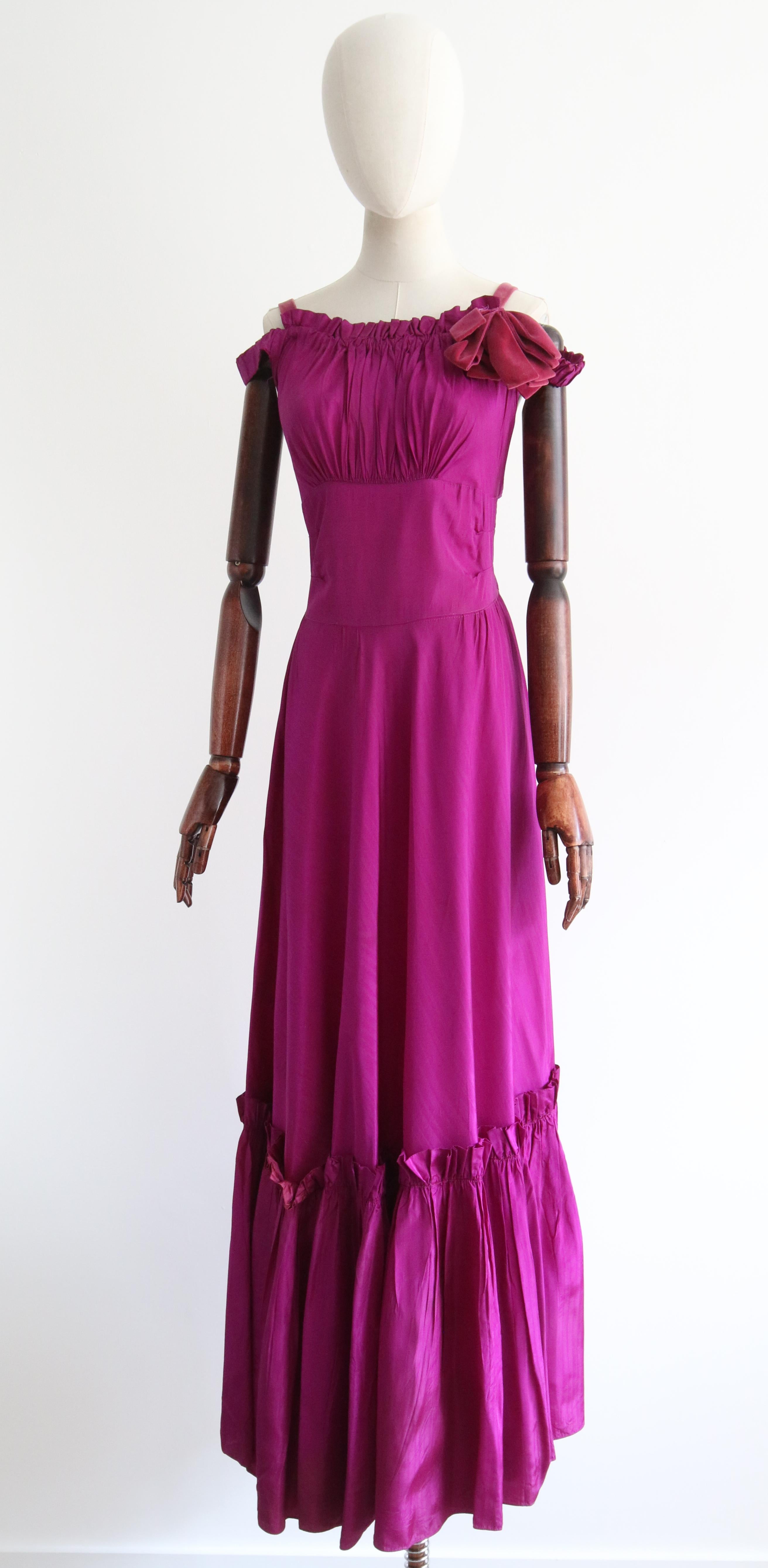 Vintage 1930's Ultra Violet Dress & Bolero UK 12 US 8 3