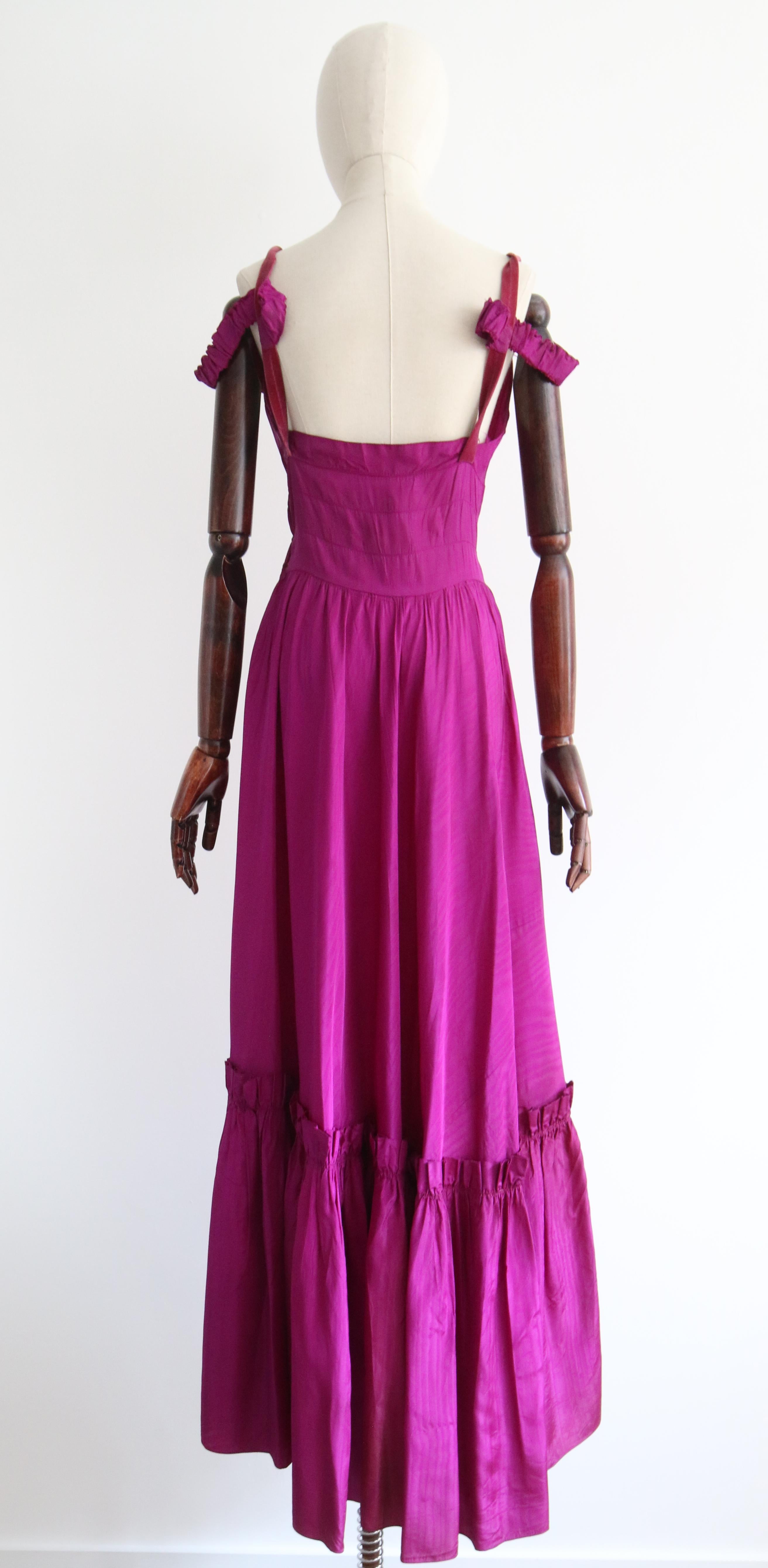 Vintage 1930's Ultra Violet Dress & Bolero UK 12 US 8 4
