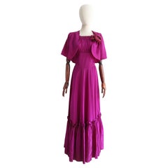Vintage 1930's Ultra Violet Dress & Bolero UK 12 US 8
