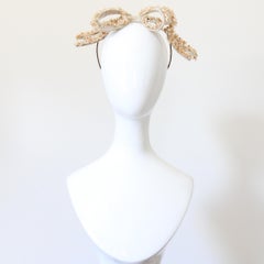 Vintage 1930's Wax Flower Hairband Art Deco Wax Flower Hair Bow