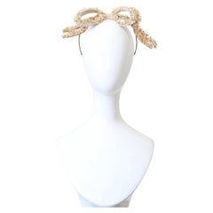 Vintage 1930's Wax Flower Hairband Art Deco Wax Flower Hair Bow