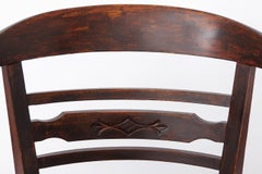 Poltrona in legno d'epoca degli anni '30  Beeche massiccio  Sedia Art Déco tedesca  Riposo completo