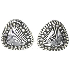 Vintage 1930s Zebra Design Rhinestone Earrings
