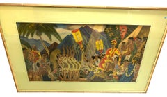 Vintage 1934 Eugen Savage Matson Lines Vintage Cruise Ship Menu Art Print