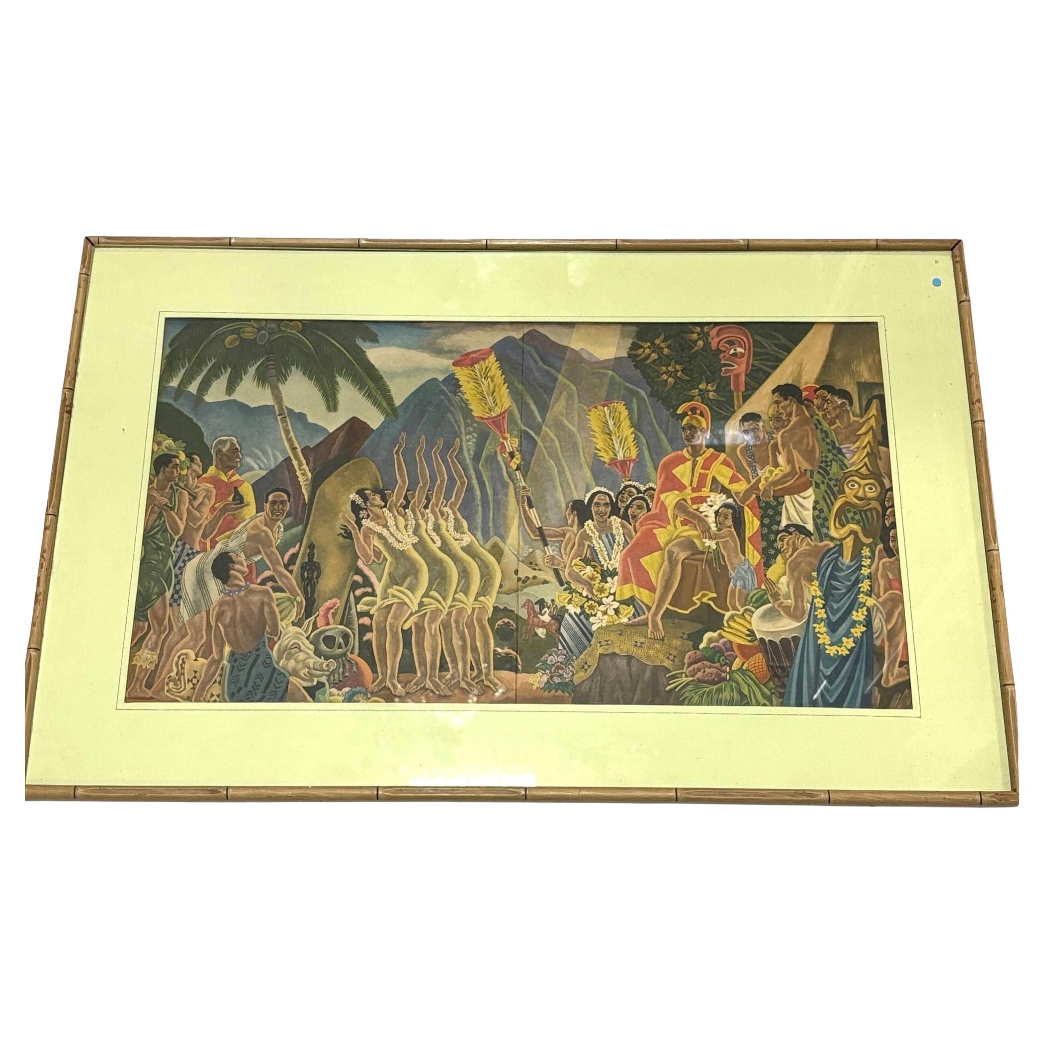 Vintage 1934 Eugen Savage Matson Lines Vintage Cruise Ship Menu Art of Vintage Print